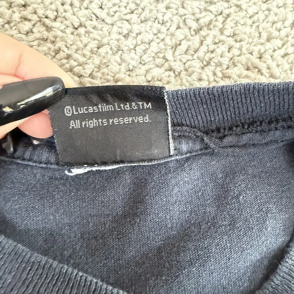 Star Wars Shirt Mens Large Black Don't Push My Buttons Darth Vader Graphic Tee - Picture 5 of 9